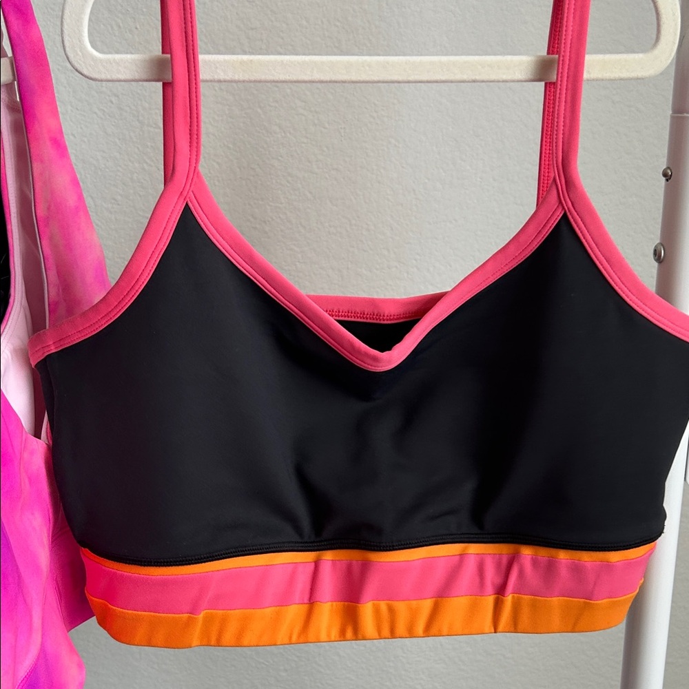 IVL Collective Colorful Sports Bra with Pink and Orange Accents